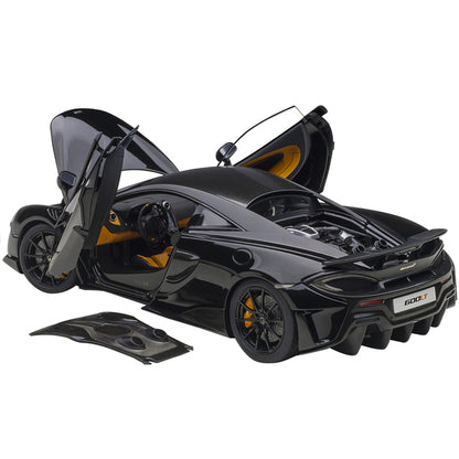 Mclaren 600LT Onyx Black and Carbon 1/18 Model Car by Autoart