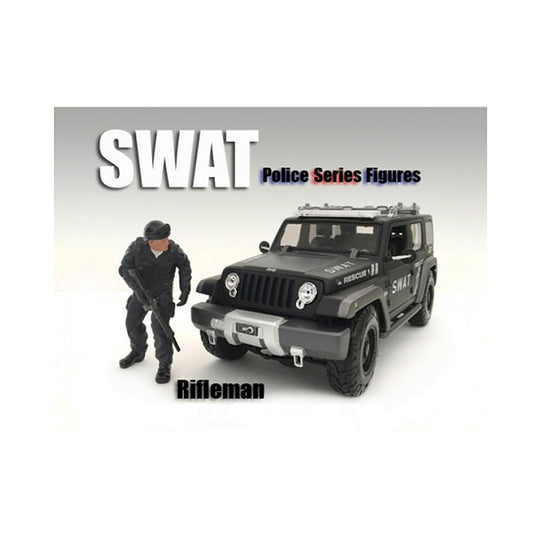 SWAT Team Rifleman Figure For 1:18 Scale Models by American Diorama