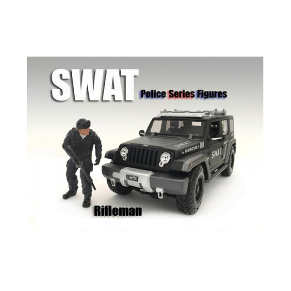 SWAT Team Rifleman Figure For 1:24 Scale Models by American Diorama