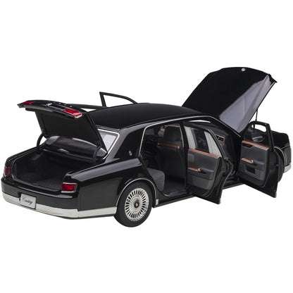 Toyota Century with Curtains RHD (Right Hand Drive) Black Special Edition 1/18 Model Car by Autoart