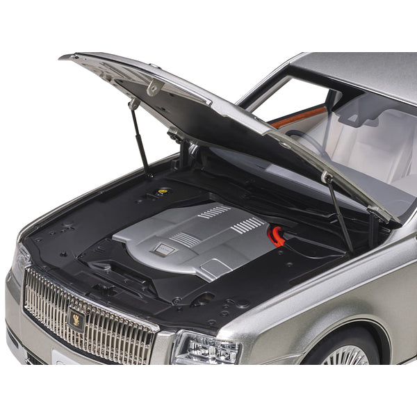 Toyota Century with Curtains RHD (Right Hand Drive) Silver Special Edition 1/18 Model Car by Autoart