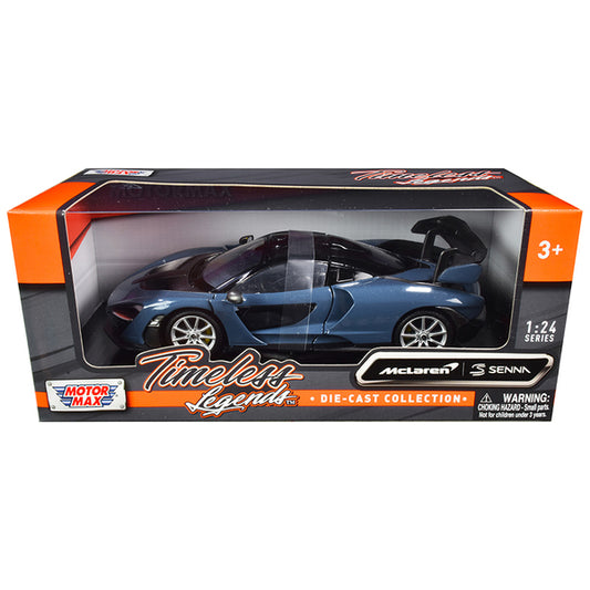 McLaren Senna Gray Metallic and Black "Timeless Legends" 1/24 Diecast Model Car by Motormax