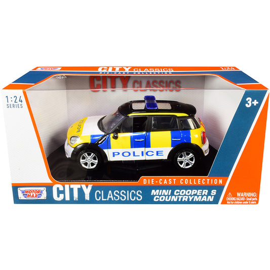 Mini Cooper S Countryman Police Car "City Classics" Series 1/24 Diecast Model Car by Motormax