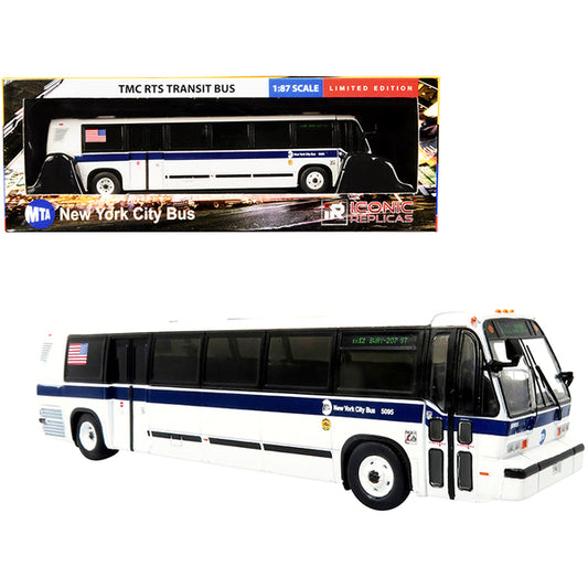 TMC RTS Transit Bus #Bx12 "Inwood Bway-207 Street" MTA New York City Bus 1/87 (HO) Diecast Model by Iconic Replicas