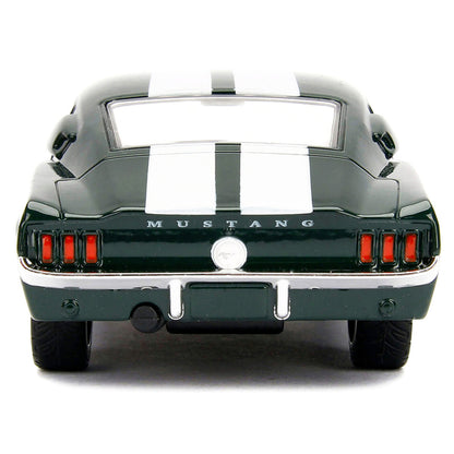 Sean's Ford Mustang Dark Green with White Stripes "Fast & Furious" Movie 1/32 Diecast Model Car by Jada