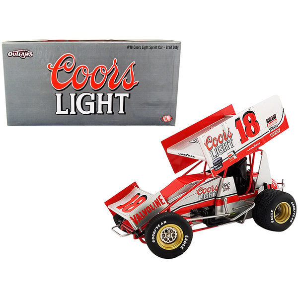 Winged Sprint Car #18 Brad Doty "Coors Light" National Sprint Car Hall of Fame and Museum "World of Outlaws" (1986) 1/18 Diecast Model Car by ACME