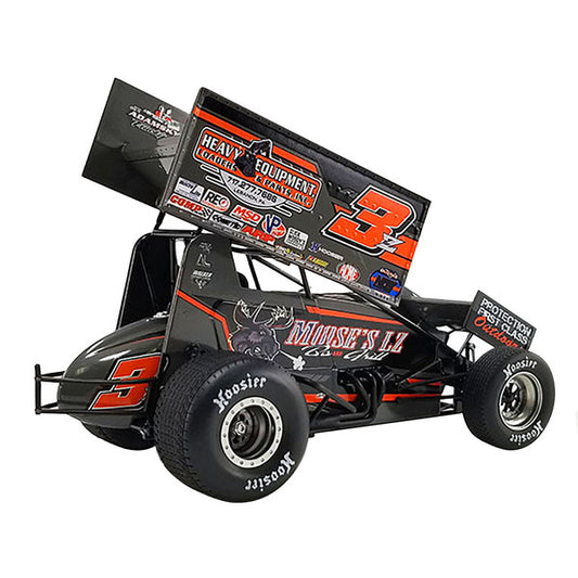 Winged Sprint Car #3Z Brock Zearfoss "Moose's LZ Bar and Grill" Brock Zearfoss Racing "World of Outlaws" (2022) 1/18 Diecast Model Car by ACME