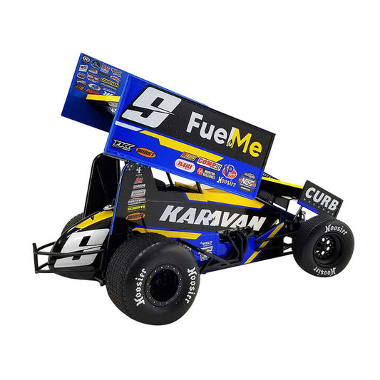 Winged Sprint Car #9 Kasey Kahne "Karavan - Fuel Me" Kasey Kahne Racing "World of Outlaws" (2022) 1/18 Diecast Model Car by ACME