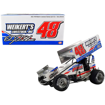 Winged Sprint Car #48 Danny Dietrich "Weikert's Livestock" Gary Kauffman Racing "World of Outlaws" (2022) 1/18 Diecast Model Car by ACME