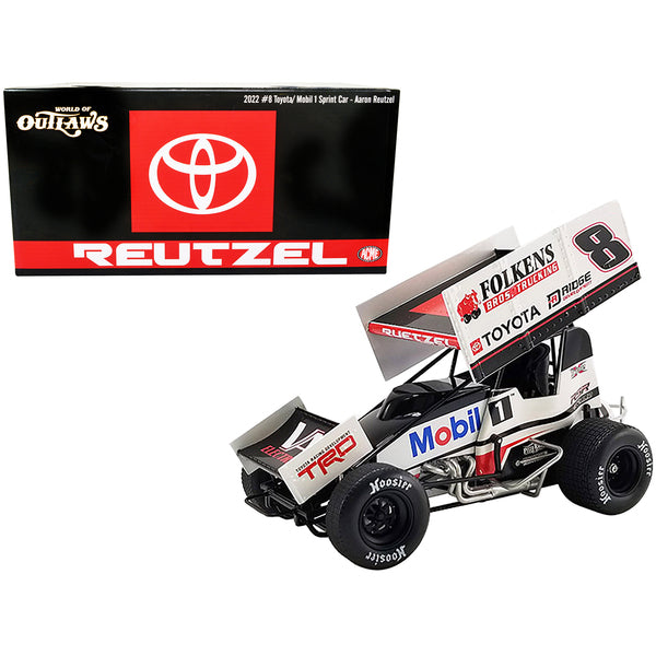 Winged Sprint Car #8 Aaron Reutzel "Mobil 1" Roth Motorsports "World of Outlaws" (2022) 1/18 Diecast Model Car by ACME