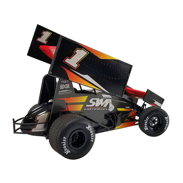 Winged Sprint Car #1 Jamie Veal "SWI Earthworks" SWI Engineering Racing Team (2022) 1/18 Diecast Model Car by ACME