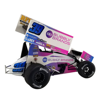 Winged Sprint Car #39 Sammy Swindell "Bubbly Brands" Swindell Speedlab "Knoxville Nationals" (2022) 1/18 Diecast Model Car by ACME