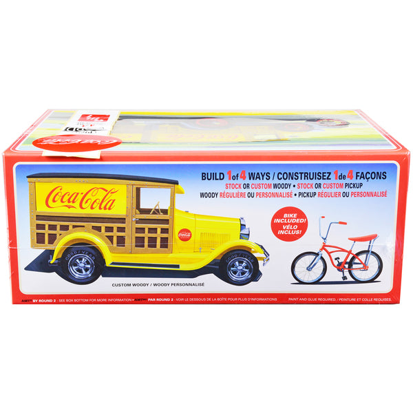 Skill 3 Model Kit 1929 Ford Woody/Pickup 4-in-1 Kit "Coca-Cola" 1/25 Scale Model Car by AMT