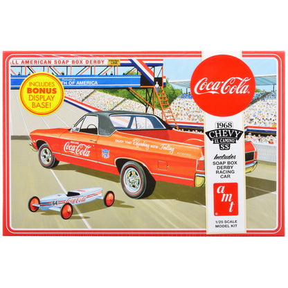 Skill 3 Model Kit 1968 Chevrolet El Camino SS and Soap Box Derby Racing Car 2 in 1 Kit "Coca-Cola" 1/25 Scale Model Car by AMT