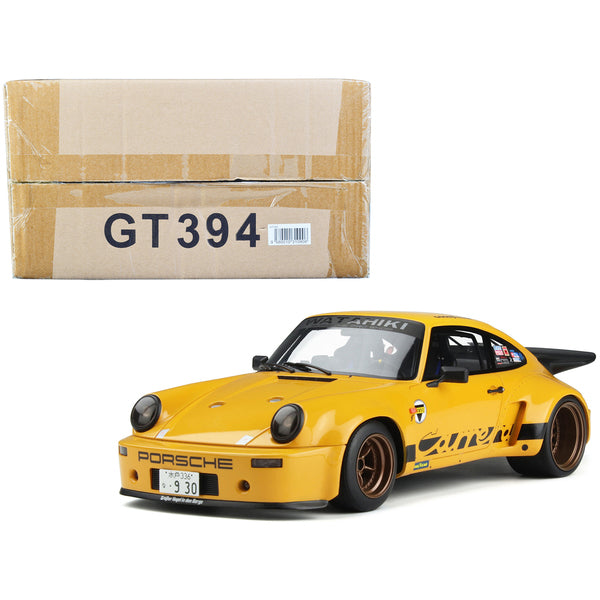 Porsche 911 RSR Hommage "Watahiki" Yellow with Graphics 1/18 Model Car by GT Spirit