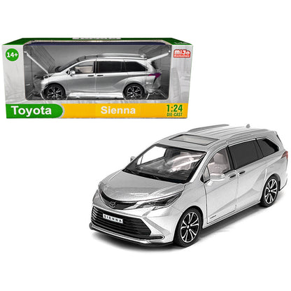 Toyota Sienna Minivan Silver Metallic 1/24 Diecast Model Car