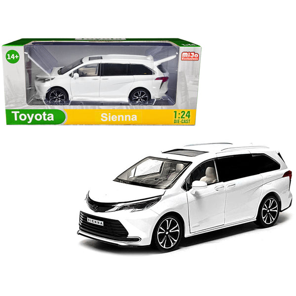 Toyota Sienna Minivan White 1/24 Diecast Model Car