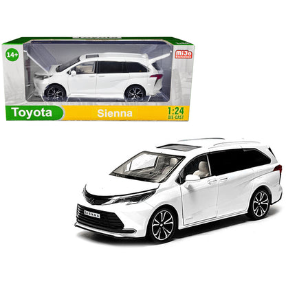 Toyota Sienna Minivan White 1/24 Diecast Model Car