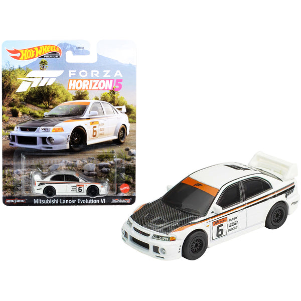 Mitsubishi Lancer Evolution VI #6 White "Forza Horizon 5" Diecast Model Car by Hot Wheels