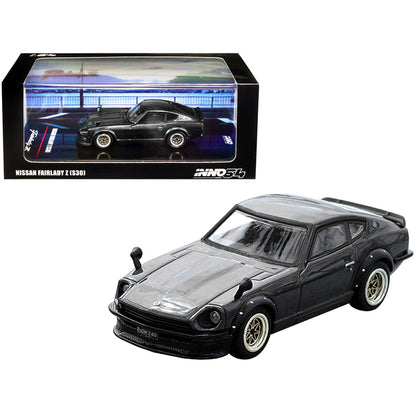 Nissan Fairlady Z (S30) Dark Gray Metallic 1/64 Diecast Model Car by Inno Models