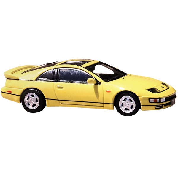 Nissan Fairlady Z (Z32) RHD (Right Hand Drive) Yellow Pearlglow with Sunroof and Extra Wheels 1/64 Diecast Model Car by Inno Models