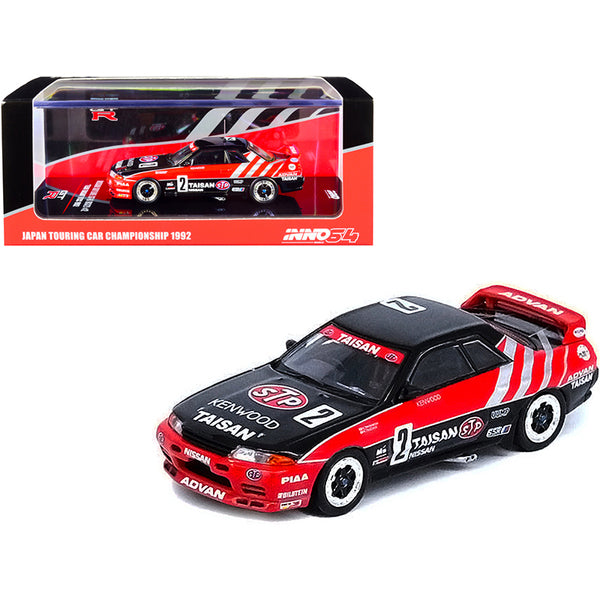 Nissan Skyline GT-R (R32) RHD (Right Hand Drive) #2 K. Takahashi - K. Tsuchiya Team Taisan "JTCC" Japan Touring Car Championship (1992) 1/64 Diecast Model Car by Inno Models