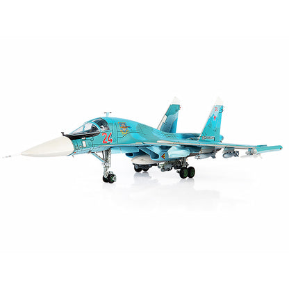 SU-34 Fullback Fighter Plane "Russian Air Force Ukraine War 2022" with Display Stand Limited Edition to 600 pieces Worldwide 1/72 Diecast Model by JC Wings