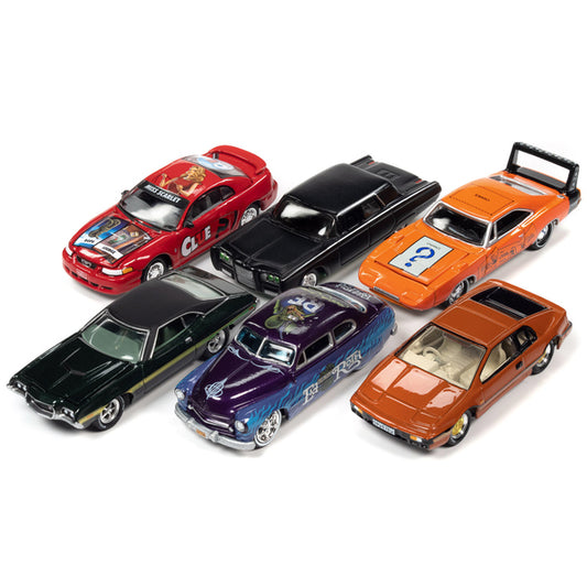 Pop Culture 2022 Set of 6 Cars Release 1 1/64 Diecast Model Cars by Johnny Lightning