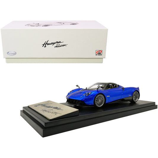 Pagani Huayra Roadster Blue Metallic with Carbon Accents 1/43 Diecast Model Car by LCD Models