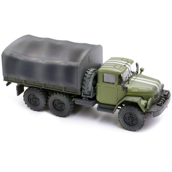 ZIL 131 Cargo Truck Green with White Stripes "Ukrainian Ground Forces" 1/72 Diecast Model by Legion