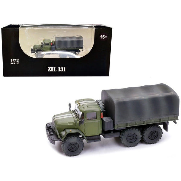 ZIL 131 Cargo Truck Green with White Stripes "Ukrainian Ground Forces" 1/72 Diecast Model by Legion