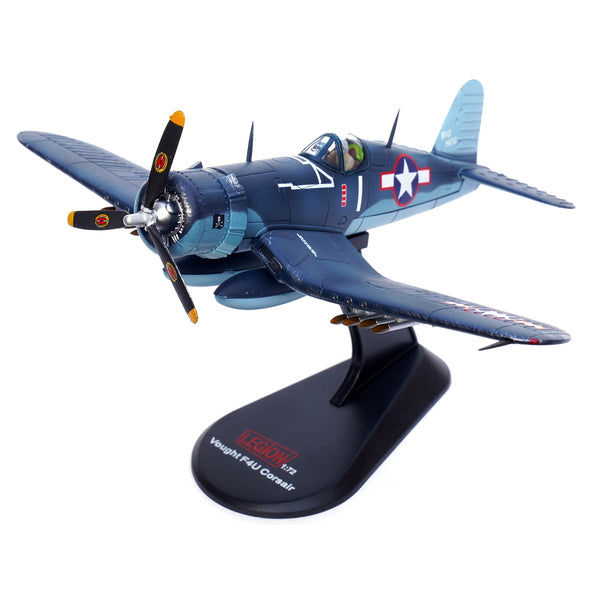 Vought F4U-1A Corsair Fighter Plane "Big Hog" VF-17 "Jolly Rogers" Captain Tommy Blackburn US Navy (1943) 1/72 Diecast Airplane Model by Legion