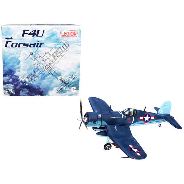 Vought F4U-1A Corsair Fighter Plane "Big Hog" VF-17 "Jolly Rogers" Captain Tommy Blackburn US Navy (1943) 1/72 Diecast Airplane Model by Legion