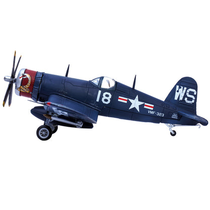 Vought F4U-4 Corsair Fighter Plane Marine Fighter Squadron 323 (VMF-323) "Death Rattlers" USS Sicily (CVE-118) (1951) 1/72 Diecast Airplane Model by Legion