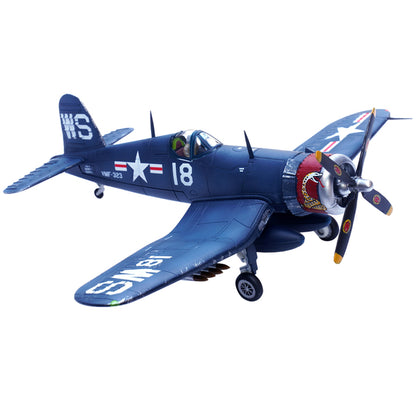 Vought F4U-4 Corsair Fighter Plane Marine Fighter Squadron 323 (VMF-323) "Death Rattlers" USS Sicily (CVE-118) (1951) 1/72 Diecast Airplane Model by Legion