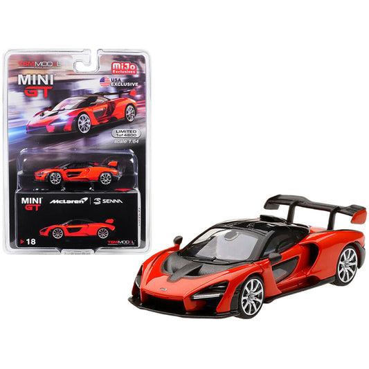 McLaren Senna Mira Orange Limited Edition to 4,800 pieces Worldwide 1/64 Diecast Model Car by True Scale Miniatures