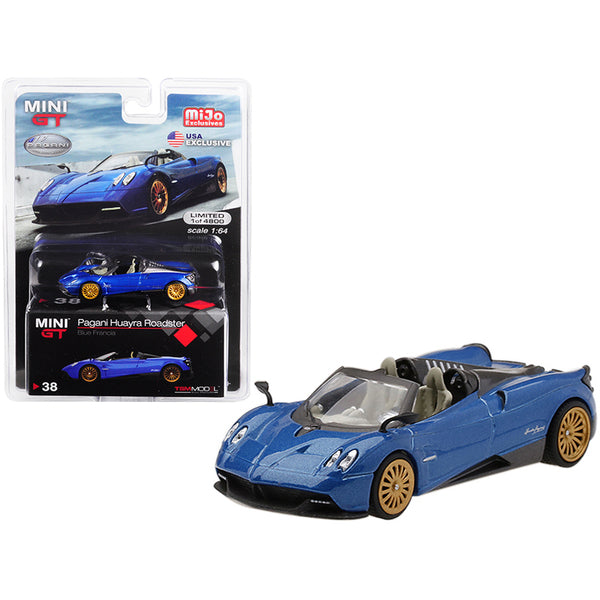 Pagani Huayra Roadster Blue Francia "U.S.A. Exclusive" Limited Edition to 4800 pieces Worldwide 1/64 Diecast Model Car by True Scale Miniatures