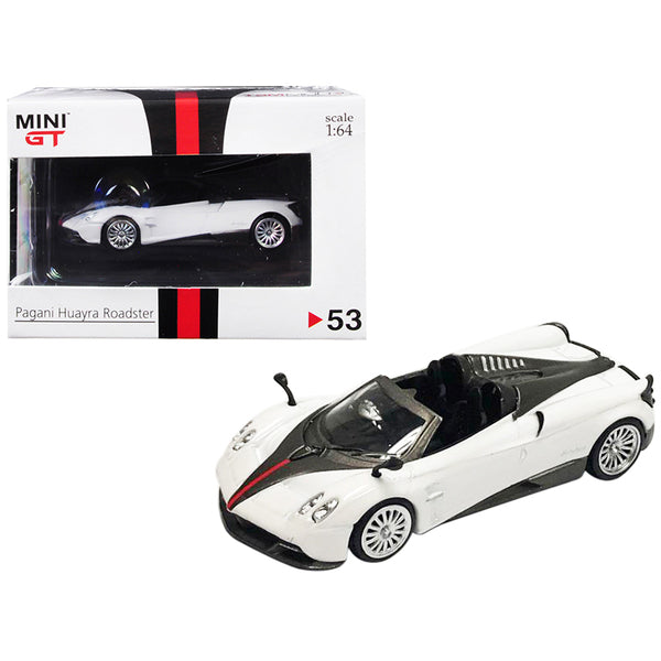 Pagani Huayra Roadster RHD (Right Hand Drive) White "Hong Kong Exclusive" 1/64 Diecast Model Car by True Scale Miniatures