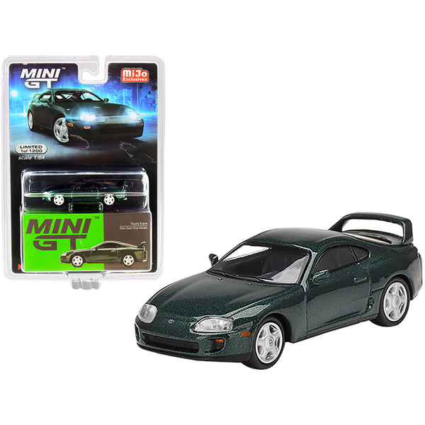 Toyota Supra (JZA80) Dark Green Pearl Metallic Limited Edition to 1200 pieces Worldwide 1/64 Diecast Model Car by True Scale Miniatures