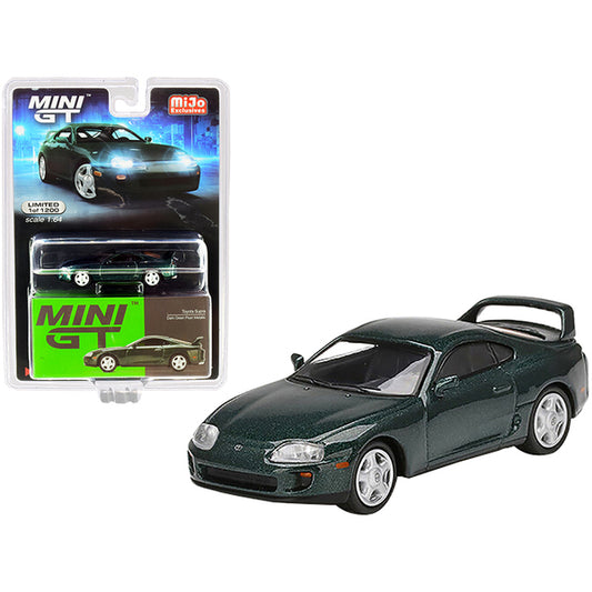 Toyota Supra (JZA80) Dark Green Pearl Metallic Limited Edition to 1200 pieces Worldwide 1/64 Diecast Model Car by True Scale Miniatures