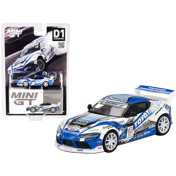 Toyota Pandem GR Supra V1.0 HKS RHD (Right Hand Drive) #90 Masato Kawabata Team Toyo Tires Drift International Drift Championship D1 Grand Prix (2019) 1/64 Diecast Model Car by True Scale Miniatures