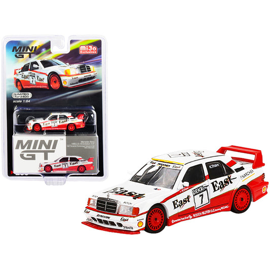 Mercedes Benz 190E 2.5-16 Evolution II #7 "East" DTM "Deutsche Tourenwagen Meisterschaft" (1991) Limited Edition to 2400 pieces Worldwide 1/64 Diecast Model Car by True Scale Miniatures