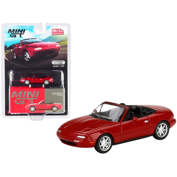 Mazda Miata MX-5 (NA) Convertible Classic Red Limited Edition to 3000 pieces Worldwide 1/64 Diecast Model Car by True Scale Miniatures