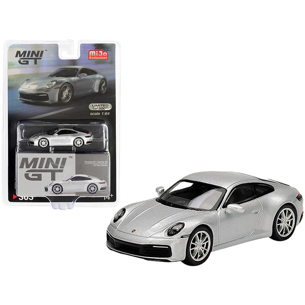 Porsche 911 Carrera 4S GT Silver Metallic Limited Edition to 3000 pieces Worldwide 1/64 Diecast Model Car by True Scale Miniatures