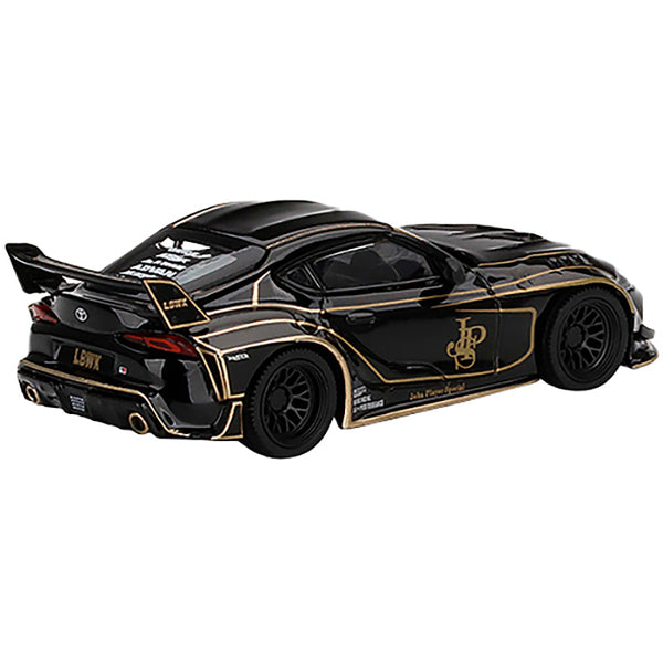 Toyota GR Supra LB Works RHD (Right Hand Drive) Black "JPS (John Player Special)" Limited Edition to 3600 pieces Worldwide 1/64 Diecast Model Car by True Scale Miniatures