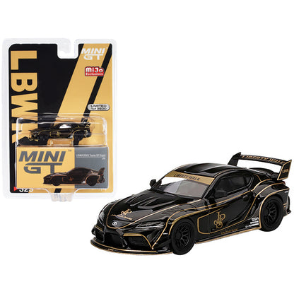 Toyota GR Supra LB Works RHD (Right Hand Drive) Black "JPS (John Player Special)" Limited Edition to 3600 pieces Worldwide 1/64 Diecast Model Car by True Scale Miniatures