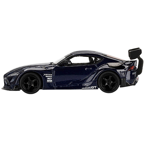 Toyota "HKS" GR Supra (A90) Downshift Blue Metallic Limited Edition to 3600 pieces Worldwide 1/64 Diecast Model Car by True Scale Miniatures