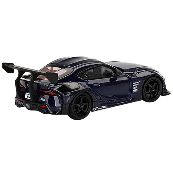 Toyota "HKS" GR Supra (A90) Downshift Blue Metallic Limited Edition to 3600 pieces Worldwide 1/64 Diecast Model Car by True Scale Miniatures