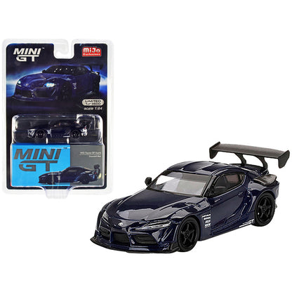 Toyota "HKS" GR Supra (A90) Downshift Blue Metallic Limited Edition to 3600 pieces Worldwide 1/64 Diecast Model Car by True Scale Miniatures