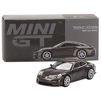 Porsche 911 (992) GT3 Touring Agate Gray Metallic Limited Edition to 3600 pieces Worldwide 1/64 Diecast Model Car by True Scale Miniatures